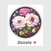 Roze Roses Floral Sticker (Vel)