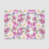 Roze Roses Floral Tissuepapier (Voorkant)