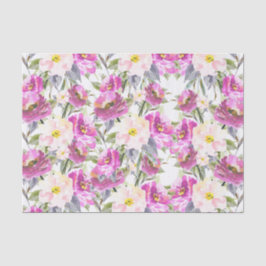 Roze Roses Floral Tissuepapier