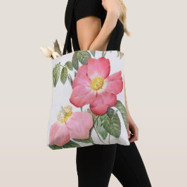 Roze Roses Flowers Pierre Joseph Redoute Canvas ta Tote Bag