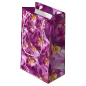 Roze Roses Gift Bag Klein Cadeauzakje (Achterkant Gekanteld)