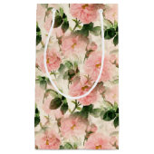 Roze Roses Gift Bag Klein Cadeauzakje (Voorkant)