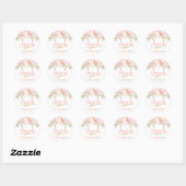 Roze Roses Girl Birthday Bedankt Ronde Sticker (Vel)