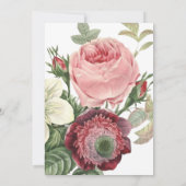  roze Roses Girl Birthday Kaart (Achterkant)