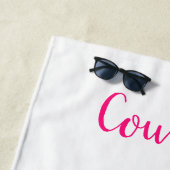 Roze Roses Glitter Gymnast Beach Towel Strandlaken (In situ)