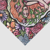 Roze Roses Goddess Tissuepapier (Detail)