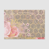  roze Roses Gold Honeycomb Tissuepapier (Voorkant)