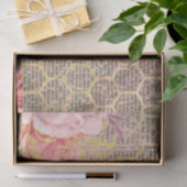  roze Roses Gold Honeycomb Tissuepapier (Geschenk)