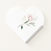 Roze Roses Greenery Foliage Baby shower Notitieboe Notitieboek (Achterkant)