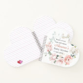 Roze Roses Greenery Foliage Baby shower Notitieboe Notitieboek (Binnen)