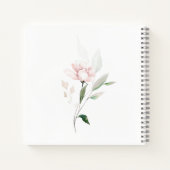 Roze Roses Greenery Foliage Baby shower Notitieboek (Achterkant)