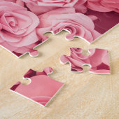 Roze Roses Jigzaag Puzzle Legpuzzel (Zijkant)