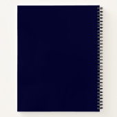 Roze Roses Jouw naam Navy Blue Sketchbook Notitieboek (Achterkant)