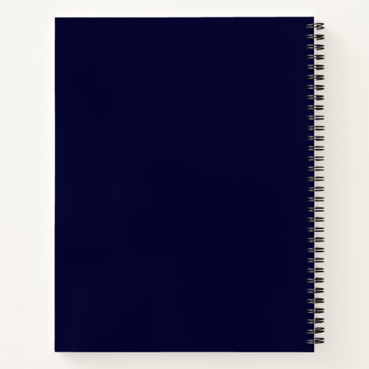 Roze Roses Jouw naam Navy Blue Sketchbook Notitieboek (Achterkant)