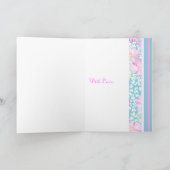 Roze Roses June Birthday Kaart voor moeder (Binnen)