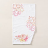Roze Roses Lace Floral Bad Handdoek (Handdoek)