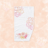 Roze Roses Lace Floral Bad Handdoek