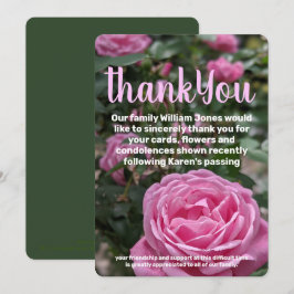Roze Roses Memorial Kaart