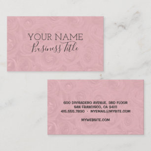 Roze Roses Modern Trendy Name Business Titel Contactkaartje