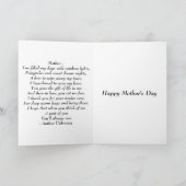 Roze Roses Moederdag Art-kaart met gedicht Kaart (Binnen)