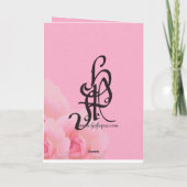 Roze Roses Moederdag Kaart (Achterkant)