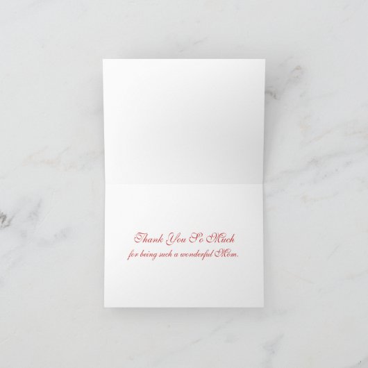 Roze Roses Moederdag Kaart (Binnen)