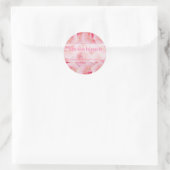 Roze Roses Moederdag Ronde Sticker (Tas)