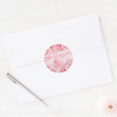 Roze Roses Moederdag Ronde Sticker (Envelop)
