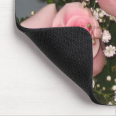 Roze Roses Mousepad Muismat (Hoek)