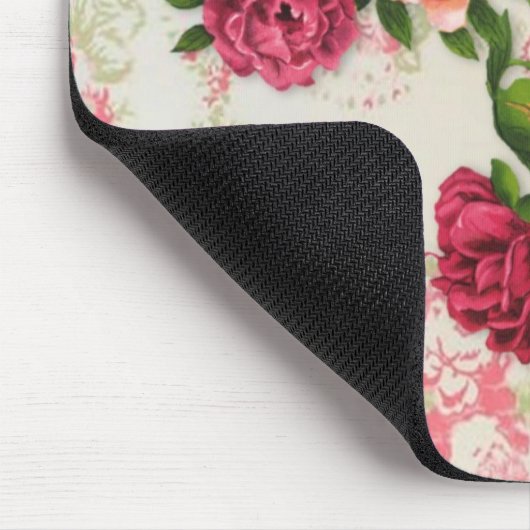 Roze Roses Mousepad Muismat (Hoek)