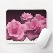 Roze Roses Mousepad Muismat (Met muis)