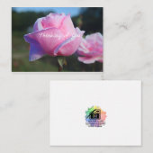 Roze Roses Note Kaart Notitiekaartje (Voorkant / Achterkant)