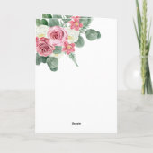 Roze Roses Orchid Happy Moederdag Moeder in rechte Kaart (Achterkant)