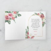 Roze Roses Orchid Happy Moederdag Moeder in rechte Kaart (Binnen)