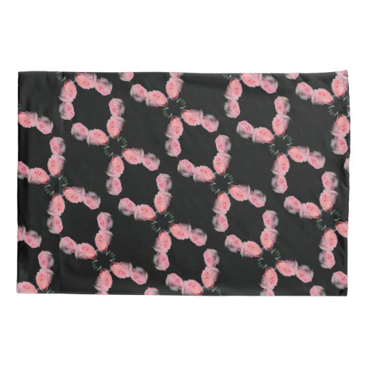 Roze Roses Pair Abstract Patroon Kussensloop (Achterkant)