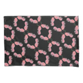 Roze Roses Pair Abstract Patroon Kussensloop (Voorkant)