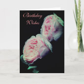 Roze Roses Pair Birthday Kaart (Voorkant)