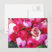 Roze Roses Paris Briefkaart (Voorkant / Achterkant)