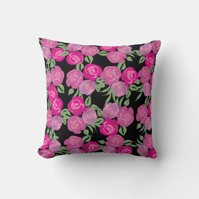 Roze Roses Pillow Kussen (Voorkant)
