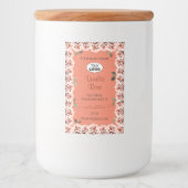 Roze Roses Product Labels zalmachtergrond Logo Voedselcontainer Etiket (Voorkant)