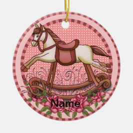 Roze Roses Rocking Horse ornament