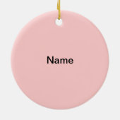 Roze Roses Rocking Horse ornament (Achterkant)