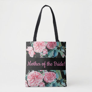 Roze Roses Roos Wedding Moeder Bride Canvas tas