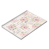 Roze Roses  schrijven Notitieboek (Linkerzijde)