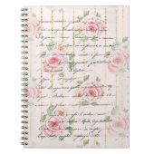 Roze Roses  schrijven Notitieboek (Voorkant)