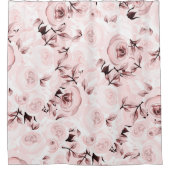 Roze Roses Shabby Chic Glam Floral Decor Douchegordijn (Voorkant)