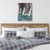 Roze Roses Sunrise - Martha's wijnwerf Canvas Afdruk (Insitu (Slaapkamer))