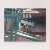 Roze Roses Sunrise - Martha's wijnwerf Legpuzzel (Horizontaal)