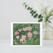 Roze Roses Van Gogh Fine Art Briefkaart (Staand voorkant)
