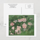Roze Roses Van Gogh Fine Art Briefkaart (Voorkant / Achterkant)